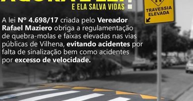 Lei busca diminuir acidentes. Fonte: Assessoria